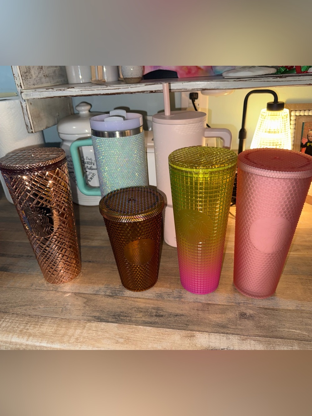 Starbucks, simple modern and bedazzled tumblers
